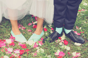 Bridal shoes, tinted