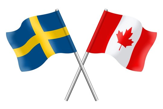 Flags: Sweden and Canada