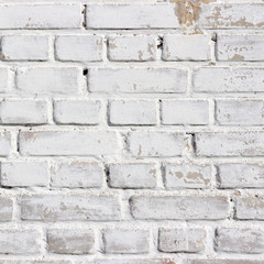 Background texture of a old white brick wall