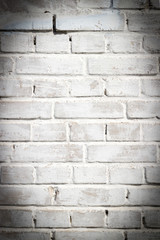 Background texture of a old white brick wall
