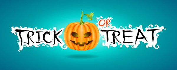 Poster and banner or background for Trick or Treat,Halloween day