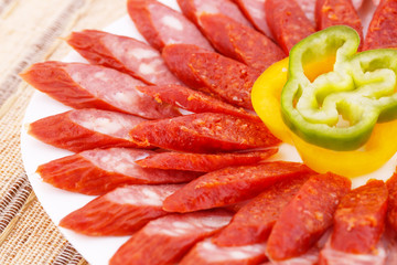 Saausages and peppers