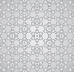 Silver Tulip Flower and Swirl Pattern on Pastel Background