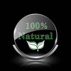 100 percent natural icon