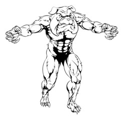 Bulldog scary sports mascot