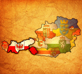 tirol on map of austria