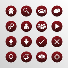 Web design flat icons set