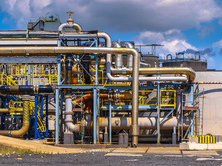 Detail of the pipes of a chemical plant