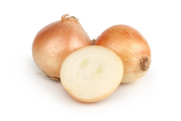 Fresh onion bulbs