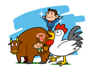 Proverb-The mouth of the chicken than the tail of a cow