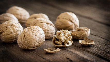 Walnuts. Vintage styled