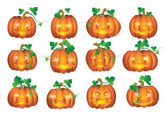 Set pumpkins for Halloween