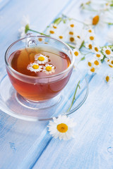 Cup of fresh herbal tea