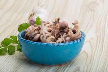 Boiled octopus