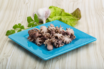 Boiled octopus