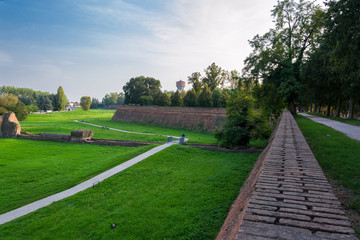 Fototapeta na wymiar The Walls of Ferrara (in italian Le Mura) in Italy