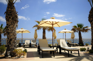 Deckchair near the pool