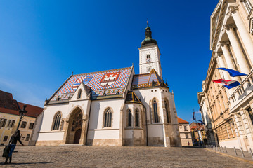 クロアチア　聖マルコ教会　St. Mark's Church, Zagreb