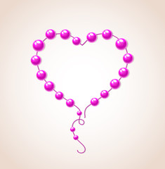 Heart of bead for Valentine's day