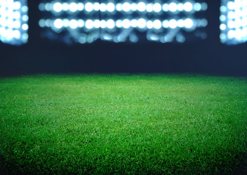 soccer field and the bright lights