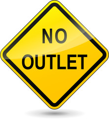 Vector no outlet diamond sign