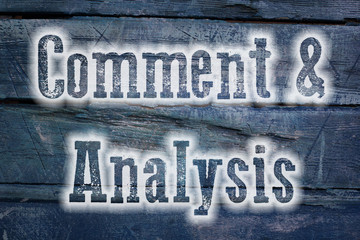 Comment And Analysis Concept