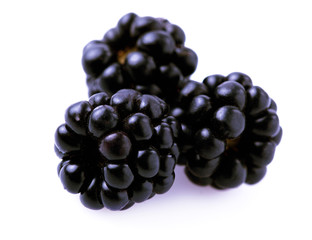 Ripe juicy blackberries.