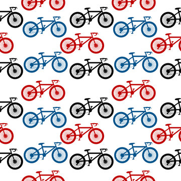 Bike seamless pattern