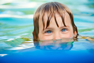 Child in a pool