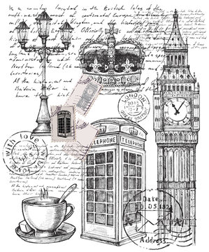 illustration of telephone great britain