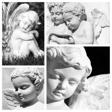 carved angelic images composition