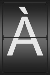 Letter A on a mechanical leter indicator