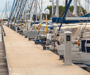 Sailing Yachts Parked in a Harbor