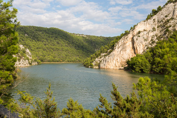 Fototapeta na wymiar Embouchure de la rivière Krka