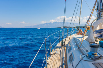 Sailing yacht in Lefkada Greece