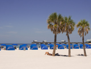 relaxing on the beach