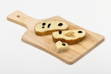 sandwich on the white background