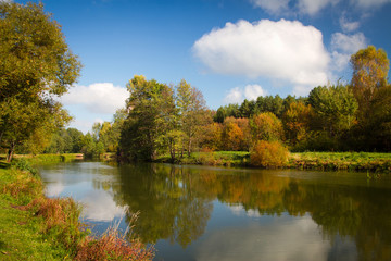 golden autumn on the lake.