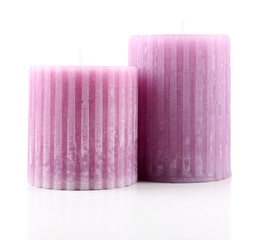 Candles isolated on white