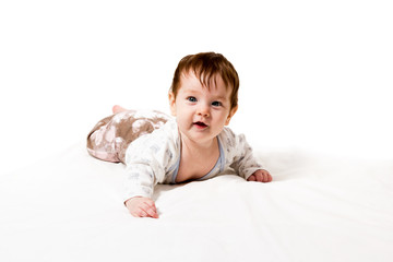 Little baby crawling