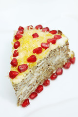 Liver cake with garnet