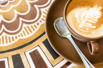 coffee on beautiful  table background