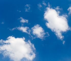 clouds in the blue sky