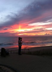 Fernsicht in den Abendhimmel