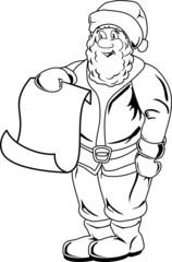 Cartoon Santa Claus Blank List Page