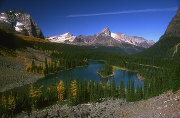 View Of Beautiful Mountain Scenery And Lake
