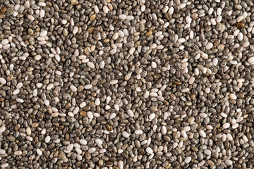 Close up view from above of Chia seeds