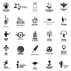 Color Corporate Icon Collection. Vector illustration eco symbols