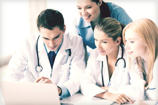 Team Or Group Of Doctors Working