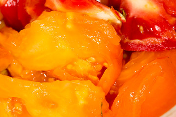 Obraz na płótnie Canvas tomato pulp. close-up